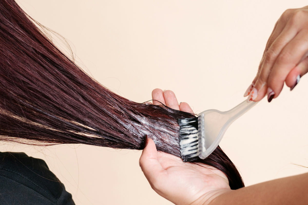 hair colorant application on hair